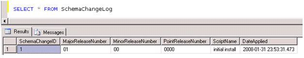 schema change log 1
