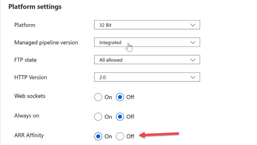 Turning off Instance Affinity