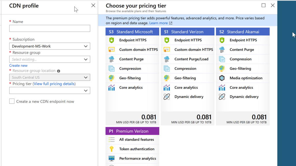 Setting up a CDN Profile